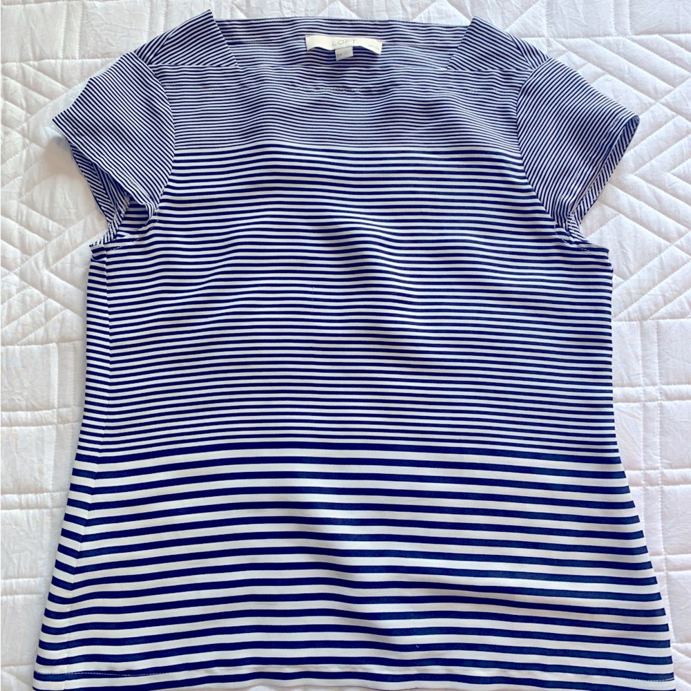 Loft blue and white stripes too